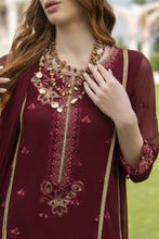 Zaina 3pc Embroidered Chiffon Suit – ZNC2
