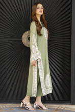 Pistachio Green Embroidered 3pc Linen Dress – Linen Aura by Miski LAM8