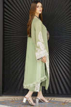 Pistachio Green Embroidered 3pc Linen Dress – Linen Aura by Miski LAM8