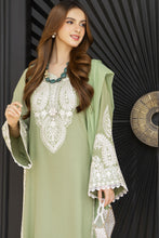 Pistachio Green Embroidered 3pc Linen Dress – Linen Aura by Miski LAM8