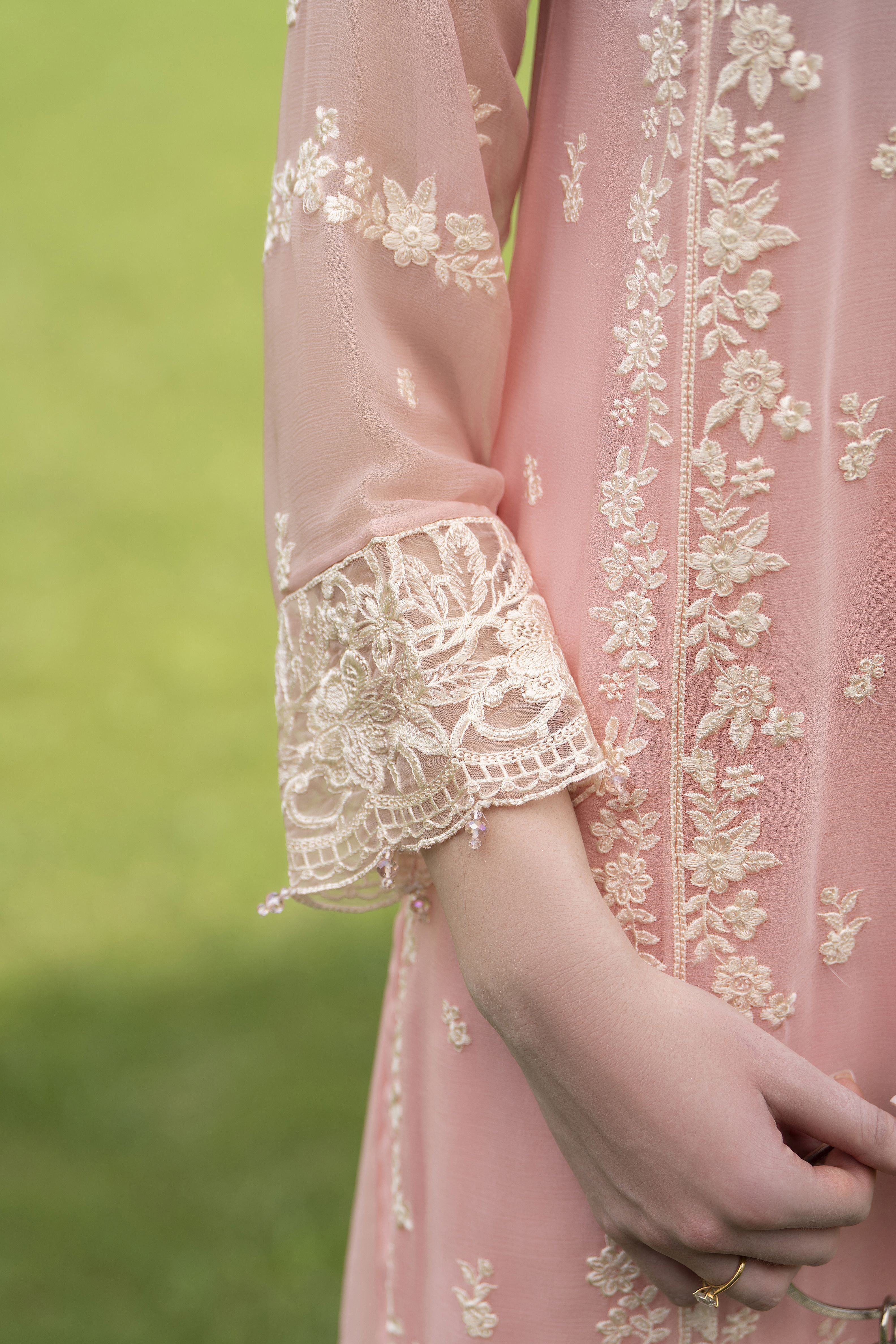 Zaina 3pc Embroidered Chiffon Suit – ZNC1