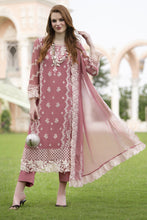 Zaina 3pc Embroidered Chiffon Suit – ZNC7