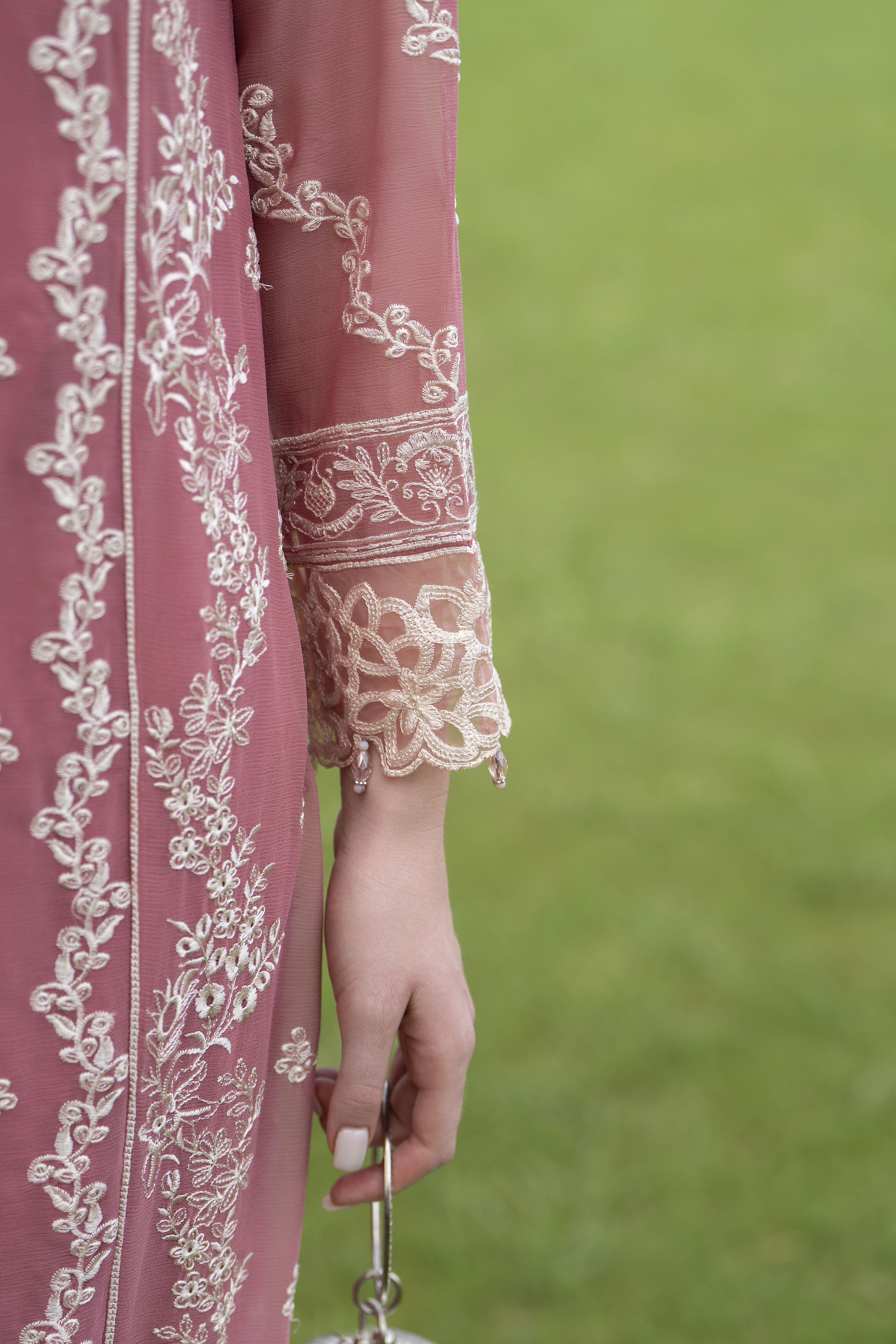 Zaina 3pc Embroidered Chiffon Suit – ZNC7