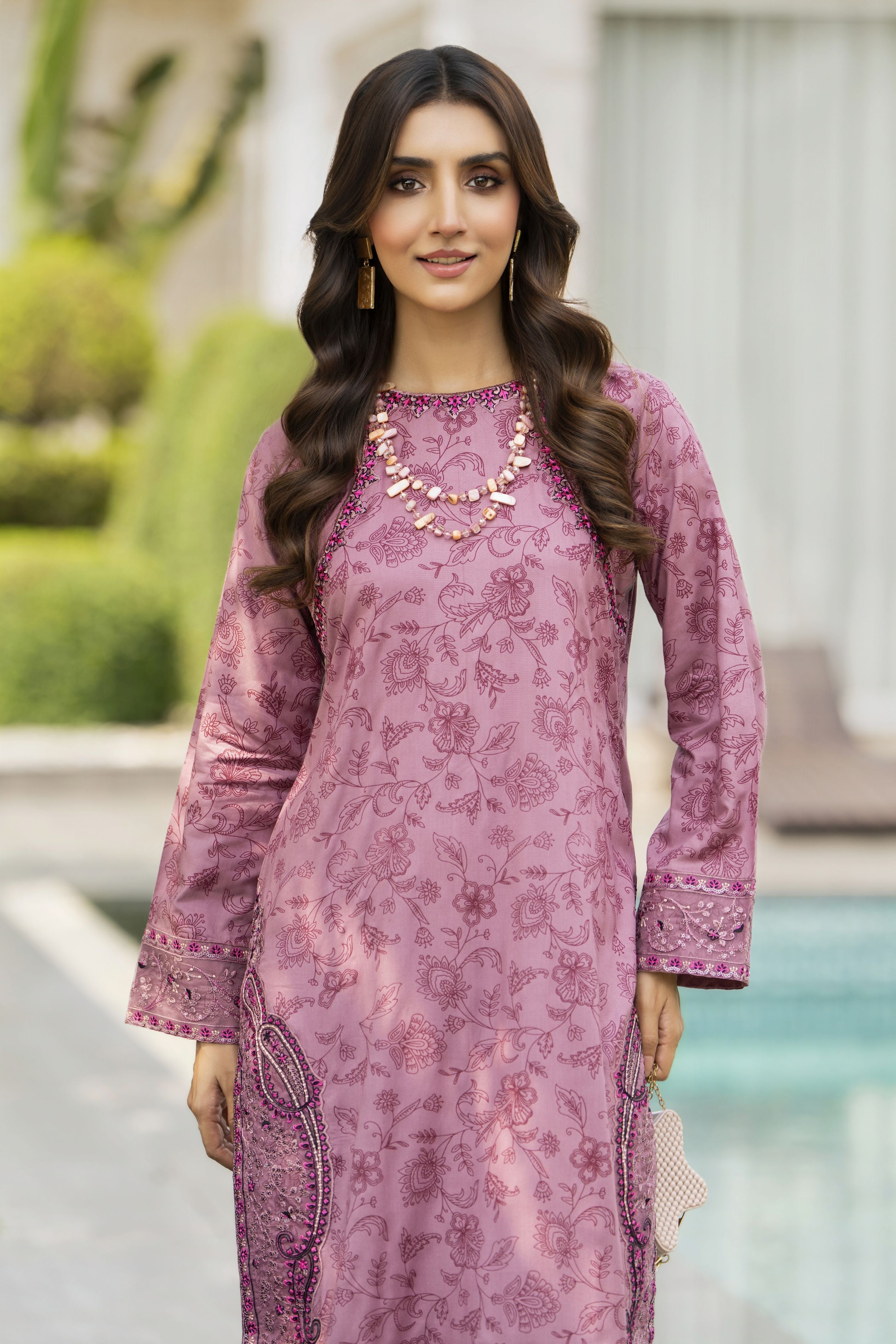 Zaiwa Winterlite 2Pc Printed Linen Embroidered Casual Suit ZWL7