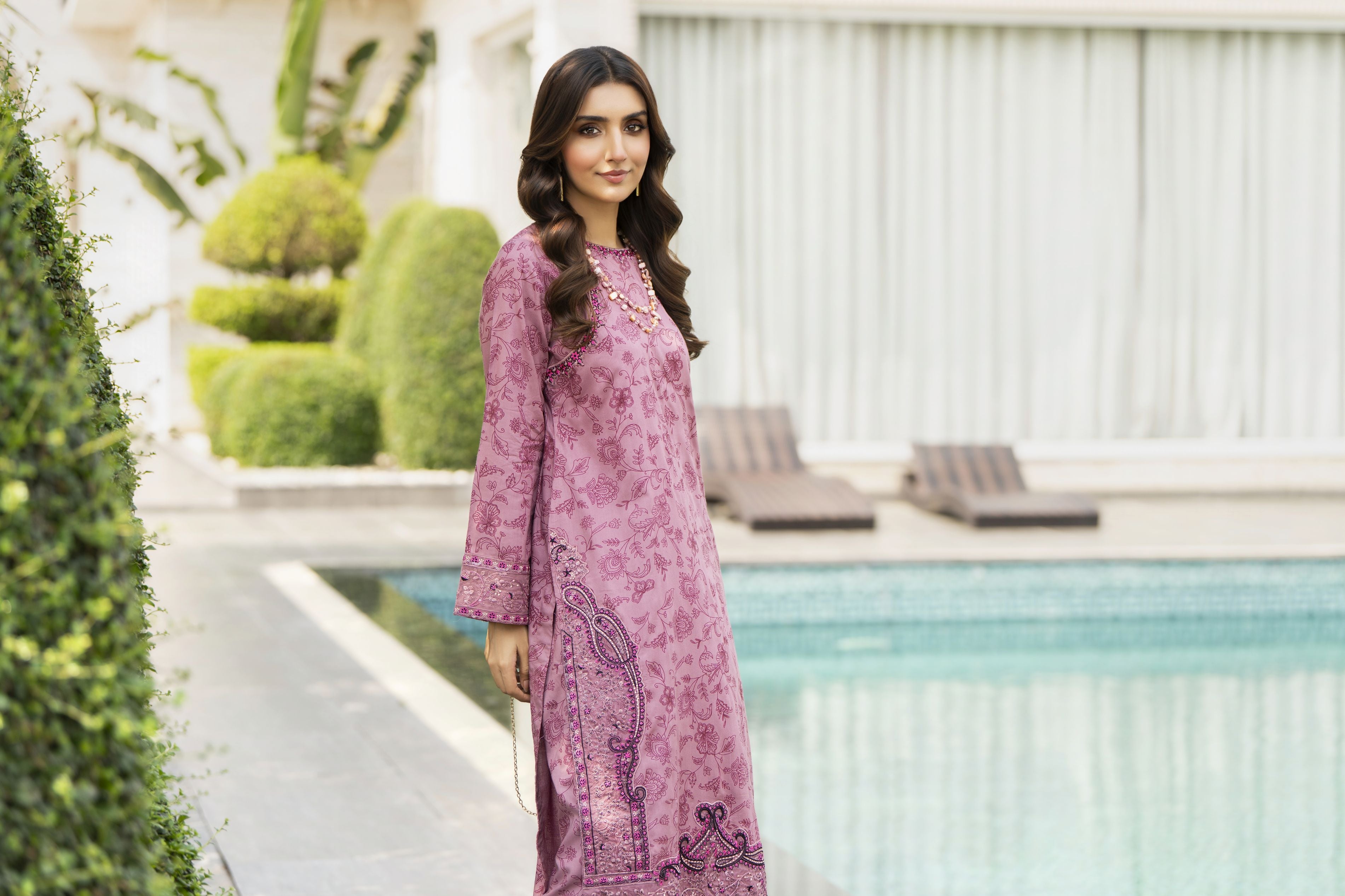 Zaiwa Winterlite 2Pc Printed Linen Embroidered Casual Suit ZWL7