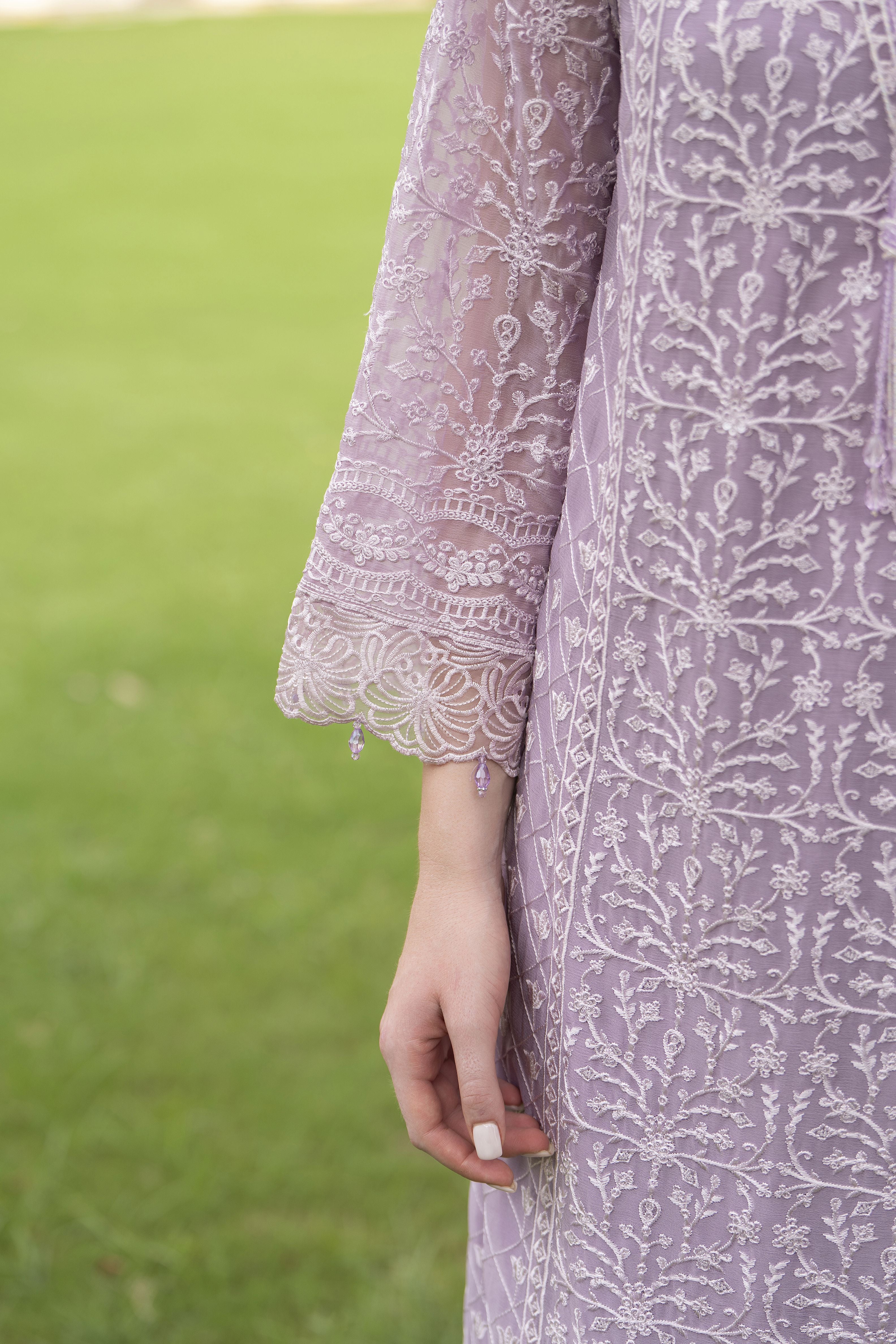 Zaina 3pc Embroidered Chiffon Suit – ZNC3