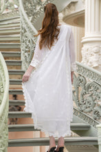 Zaina 3pc Embroidered White Chiffon Suit – ZNC10