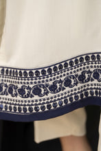 Ivory Blue Embroidered 3pc Linen Pakistani Dress – Linen Aura by Miski LAM6