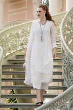 Zaina 3pc Embroidered White Chiffon Suit – ZNC10