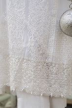 Zaina 3pc Embroidered White Chiffon Suit – ZNC10