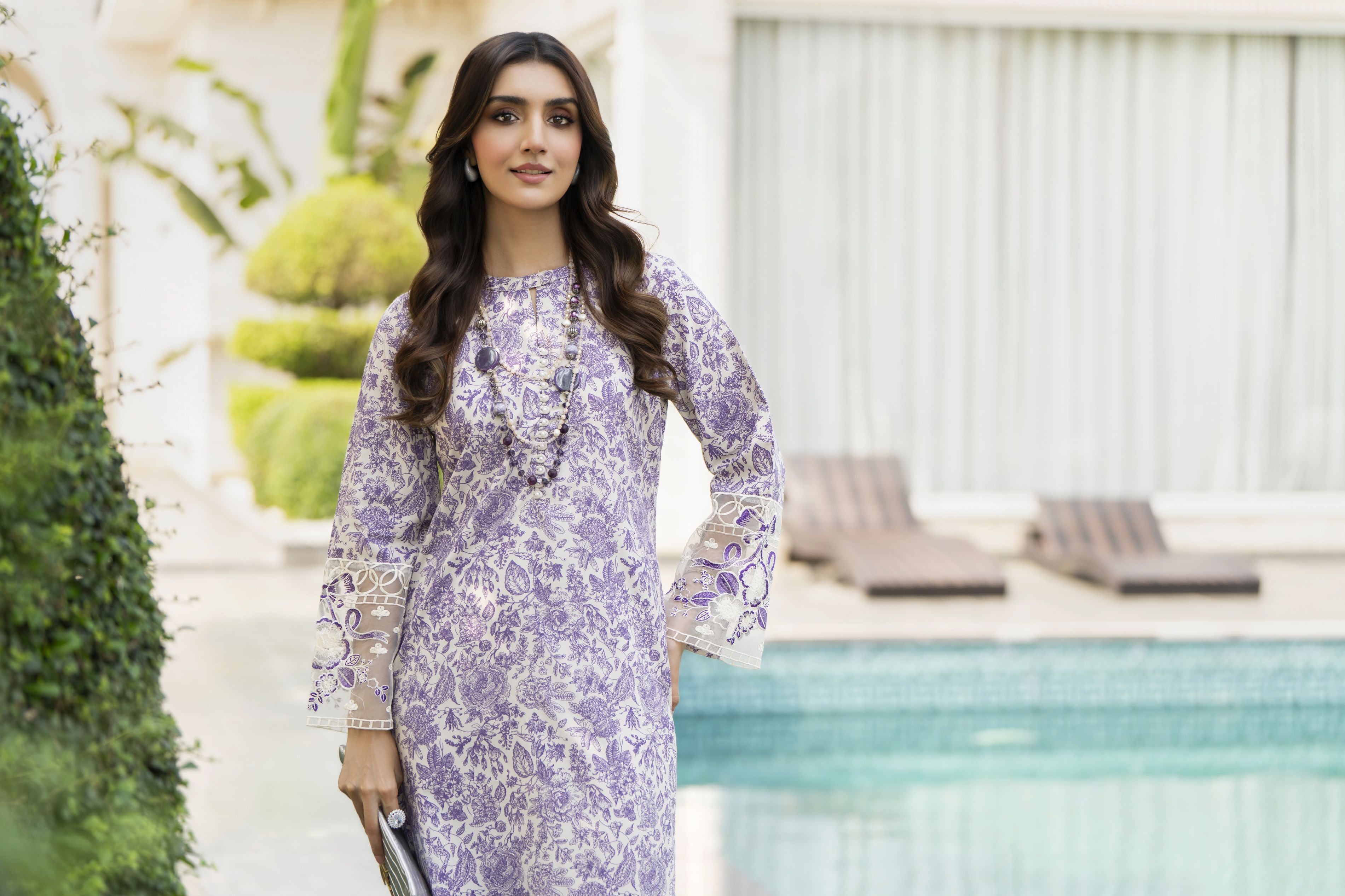 Zaiwa Winterlite 2Pc Dhanak Printed & Embroidered Suit ZWL8