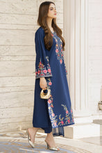 Navy Blue Embroidered 3pc Pakistani Dress Linen Womenswear Aura by Miski LAM3