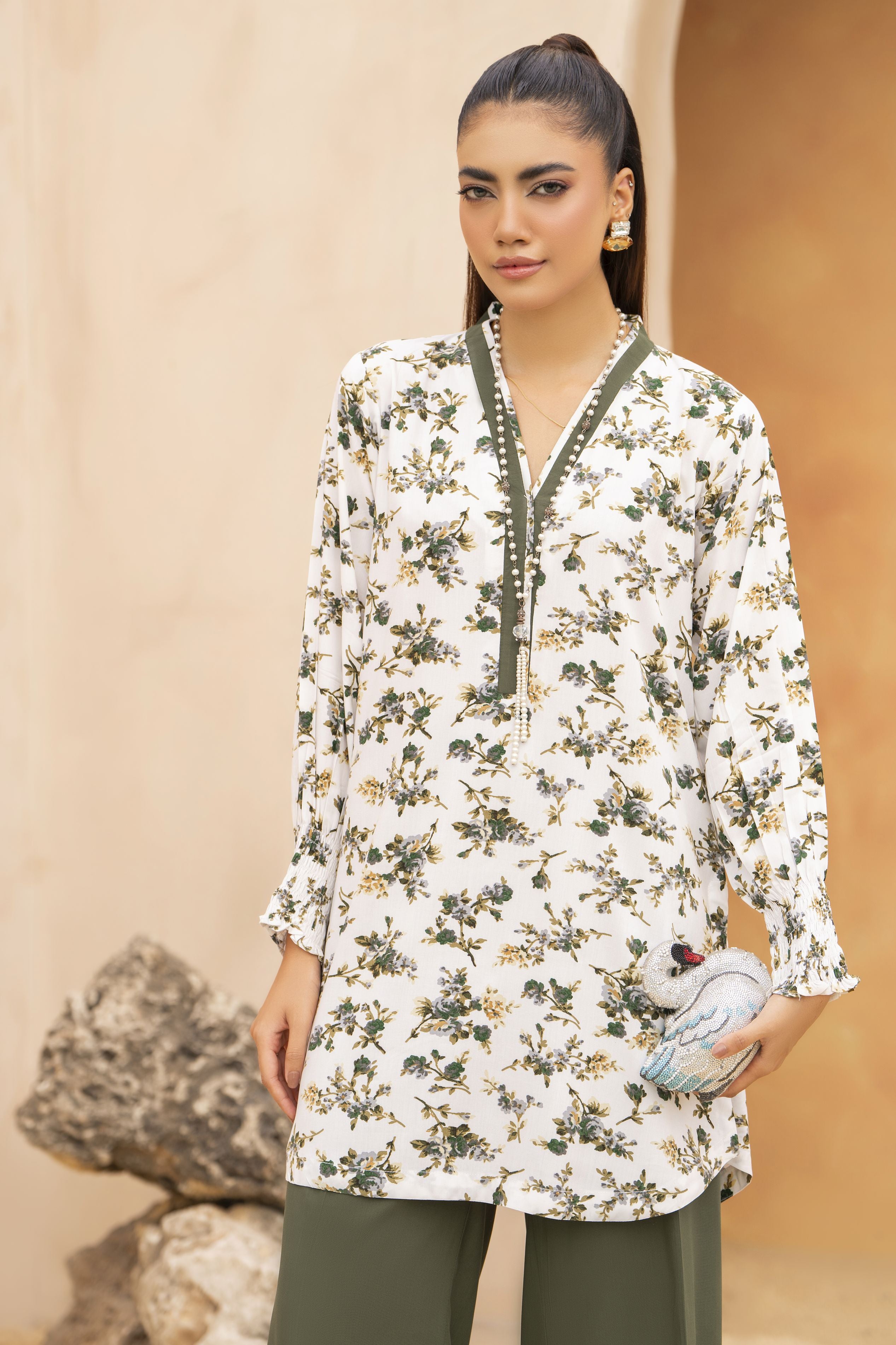 Printed Linen 2pc Ready to Wear Dress by Gul Warun LDG1