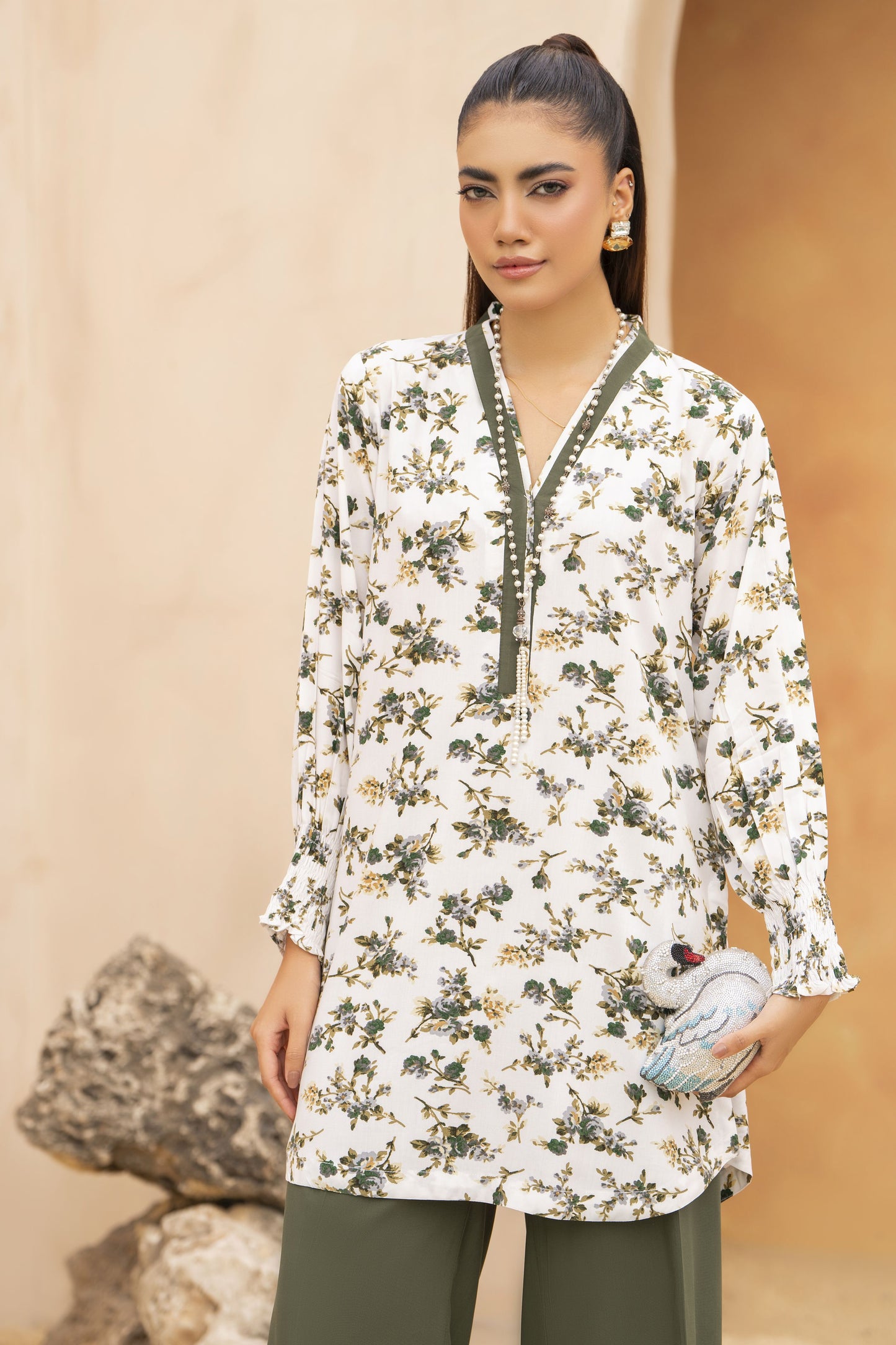 Printed Linen 2pc Ready to Wear Dress by Gul Warun LDG1
