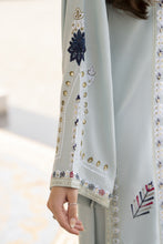 Ice Blue Embroidered 3pc Linen Pakistani Dress - Linen Aura by Miski LAM4