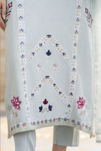 Ice Blue Embroidered 3pc Linen Pakistani Dress - Linen Aura by Miski LAM4
