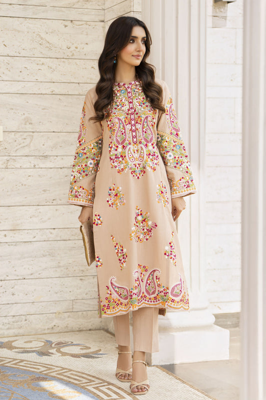 Zaiwa Winterlite 2-Piece Khaddar Embroidered Mirror Work Suit ZWL1