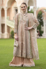 Silver 3pc Organza Handwork Long Frock with Sharara – The Occasion OS4