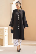 Black Solid and Printed Linen 2pc Ready to Wear Dress by Gul Warun LDG10