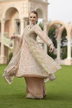 Silver 3pc Organza Handwork Long Frock with Sharara – The Occasion OS4