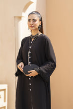 Black Solid and Printed Linen 2pc Ready to Wear Dress by Gul Warun LDG10