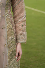Silver 3pc Organza Handwork Long Frock with Sharara – The Occasion OS4