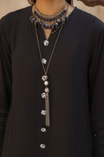 Black Solid and Printed Linen 2pc Ready to Wear Dress by Gul Warun LDG10