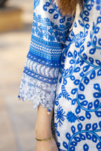 Blue & White Printed Lawn Farshi Suit Rangrez by Sakeena Hasan RBS6