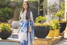 White & Blue Marine-Inspired Lawn Farshi Suit Rangrez by Sakeena Hasan RBS9