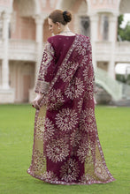 Silver 3pc Organza Handwork Long Shirt with Grip Sharara – The Occasion OS2