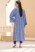 Blue Printed Linen 2pc Ready to Wear Long Dress by Gul Warun LDG7