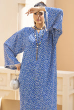 Blue Printed Linen 2pc Ready to Wear Long Dress by Gul Warun LDG7
