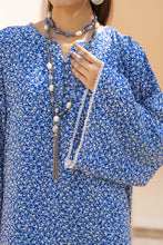Blue Printed Linen 2pc Ready to Wear Long Dress by Gul Warun LDG7