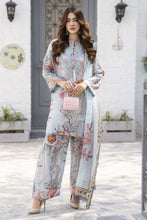3pc  Pastel Floral Broshia Lawn Farshi Shalwar Ready to Wear Suit by Zaiwa – LTZ6