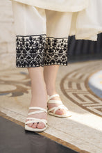 Cream 3pc Linen Dress with Chiffon Dupatta – Linen Aura by Miski LAM1