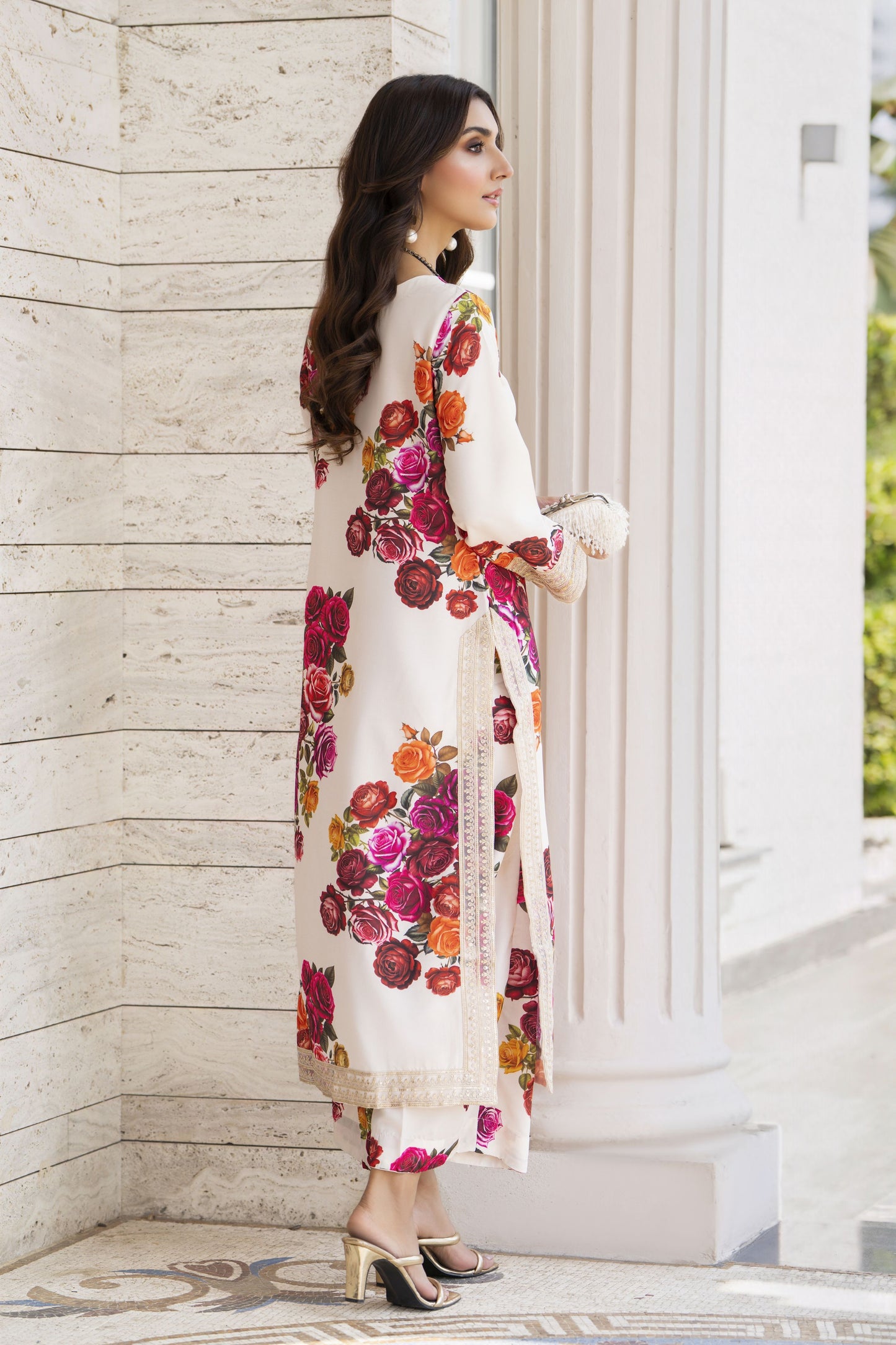 Zaiwa Winterlite 2 Pc Poly Silk Printed & Embroidered Suit ZWL13