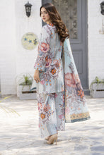 3pc  Pastel Floral Broshia Lawn Farshi Shalwar Ready to Wear Suit by Zaiwa – LTZ6