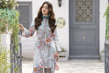 3pc  Pastel Floral Broshia Lawn Farshi Shalwar Ready to Wear Suit by Zaiwa – LTZ6