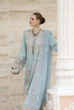 Silver 3pc Chiffon Handwork Suit with Wide-Leg Trousers – The Occasion OS5