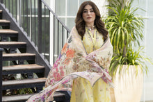 Gul Warun 3pc Boring Embroidered Cotton Suit with Printed Chiffon Dupatta – AMG4