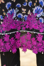 Black Floral 3pc Embroidered Lawn Suit Rangrez by Sakeena Hasan RBS8