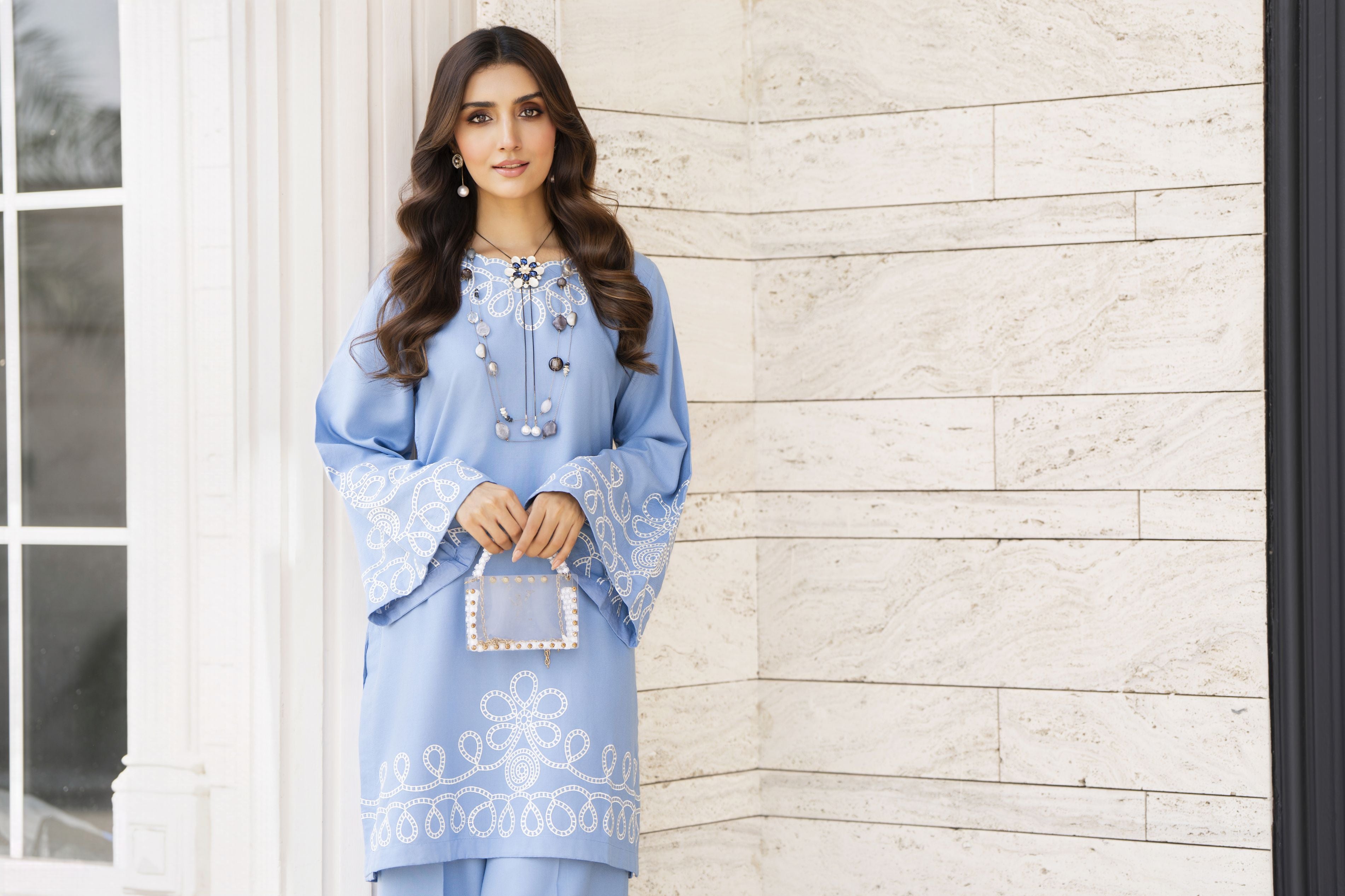 Zaiwa Winterlite 2Pc Dhanak Embroidered Casual Women Suit ZWL4