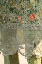Olive Green Printed Lawn Chikankari Suit Rangrez by Sakeena Hasan RBS3