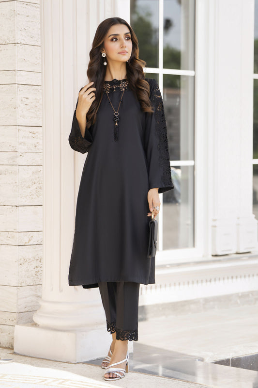 Zaiwa Winterlite 2Pc Dhanak Embroidered Cutwork Sleeves Suit ZWL5