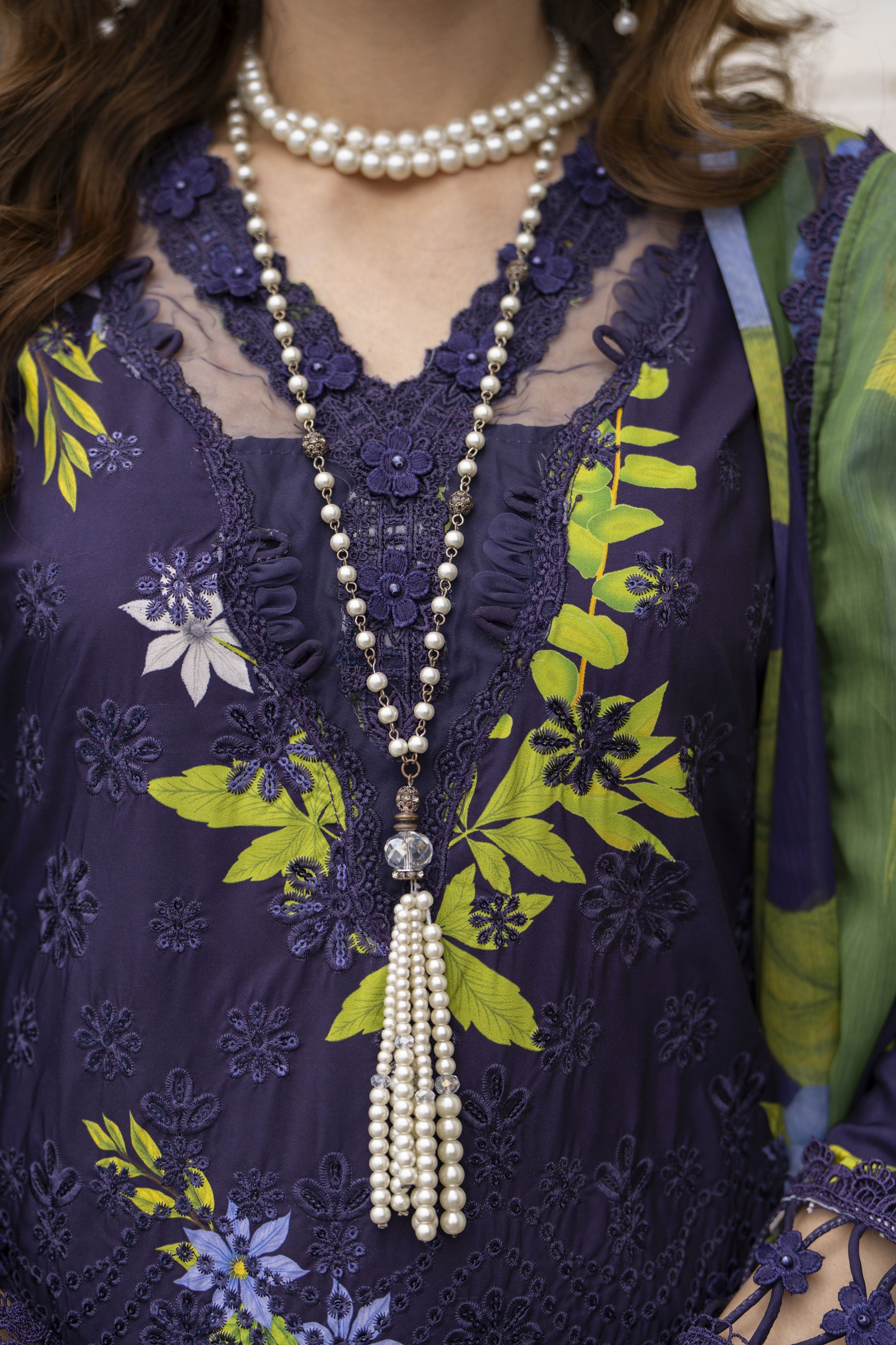 Modern Muse by Arwah – 3pc Printed & Embroidered Grip Suit MMB1