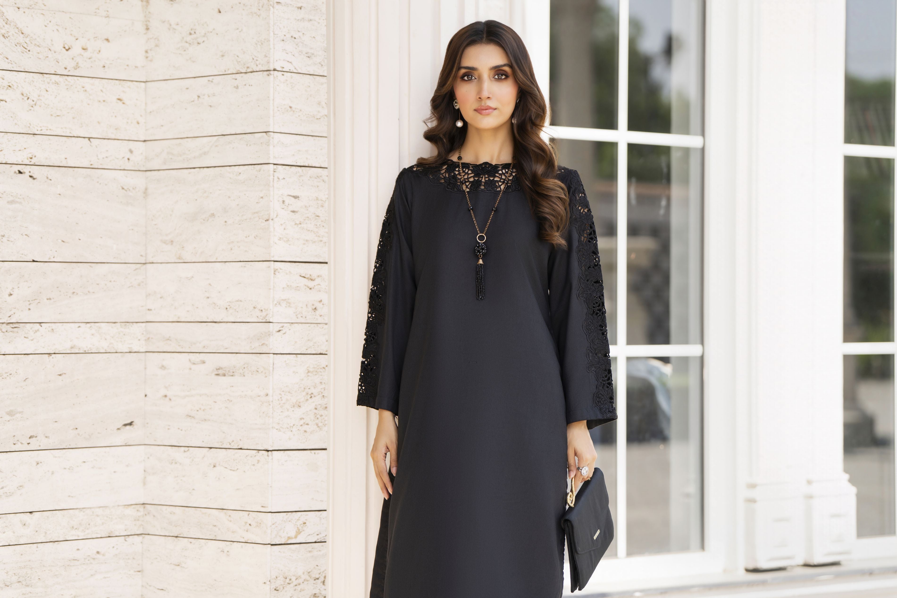 Zaiwa Winterlite 2Pc Dhanak Embroidered Cutwork Sleeves Suit ZWL5