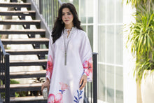Aleezay 2pc Hand-Embellished Ivory Floral Silk Kaftan – AKF7