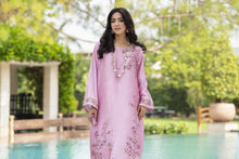 Aleezay 2pc Hand-Embellished Pink Floral Silk Kaftan – AKF8
