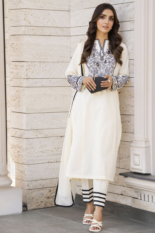 Zaiwa Winterlite 3Pc Khaddar Embroidered Suit ZWL3