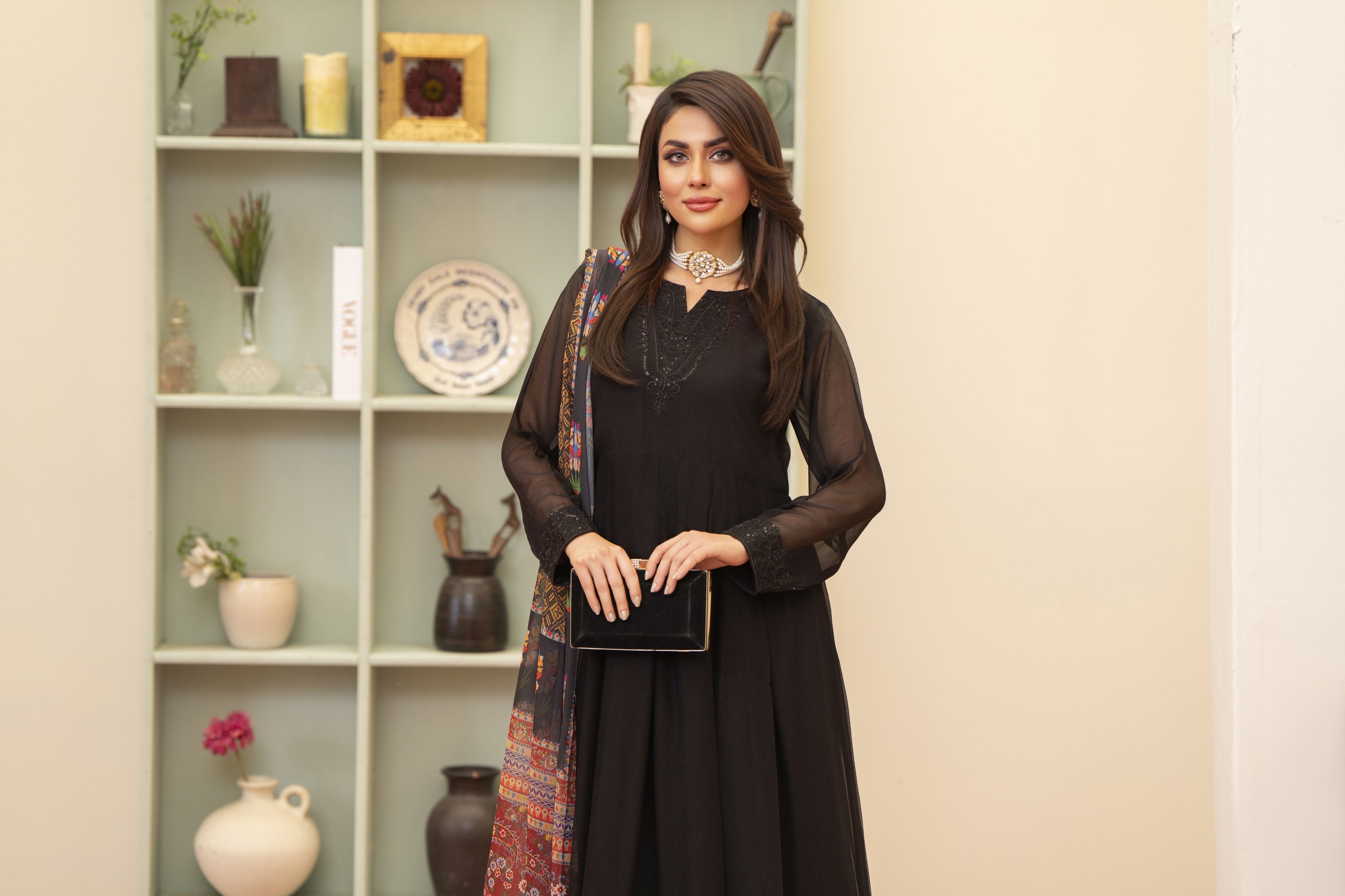 Black Long Frock by Bahaar e Gul Warun BGW04